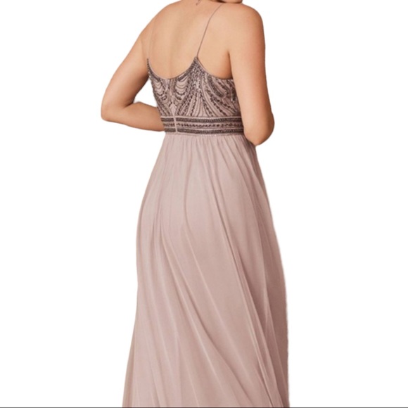 BHLDN Vilette 20 Lt Purple Beaded Sequin Bodice Tulle Skirt Maxi Gown - Picture 2 of 8